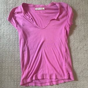We the free Free people xs pink v neck tee shirt top short sleeve